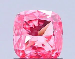1.03ct CUSHION Fancy Vivid Pink VVS2 Coloured Lab diamond