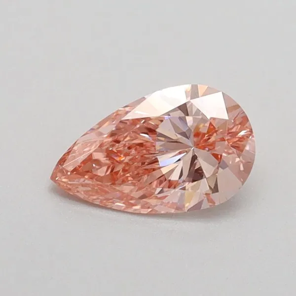 0.56ct PEAR Fancy Intense Pink VS1 Coloured Lab diamond