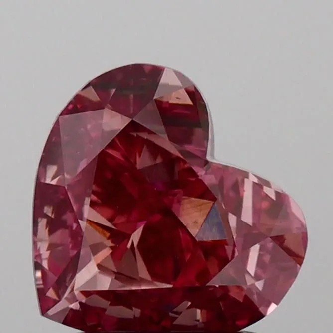 1.34ct HEART Fancy Deep Pink VS1 Coloured Lab diamond