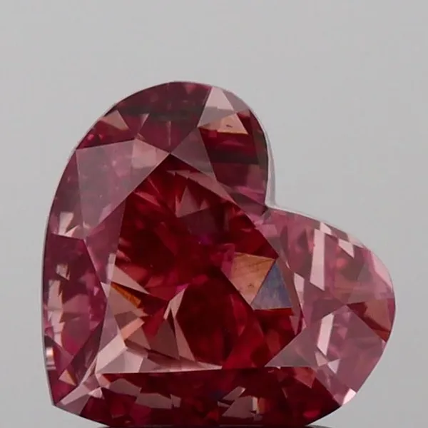 1.34ct HEART Fancy Deep Pink VS1 Coloured Lab diamond