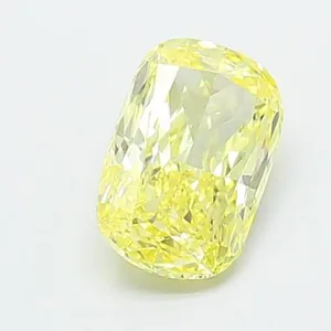 1ct CUSHION Fancy Intense Yellow VVS2 Coloured Lab diamond