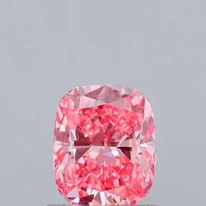 0.98ct CUSHION Fancy Vivid Pink VVS2 Coloured Lab diamond