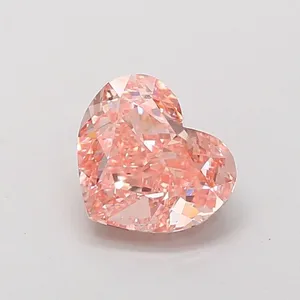 1.83ct HEART Fancy Vivid Pink VS1 Coloured Lab diamond