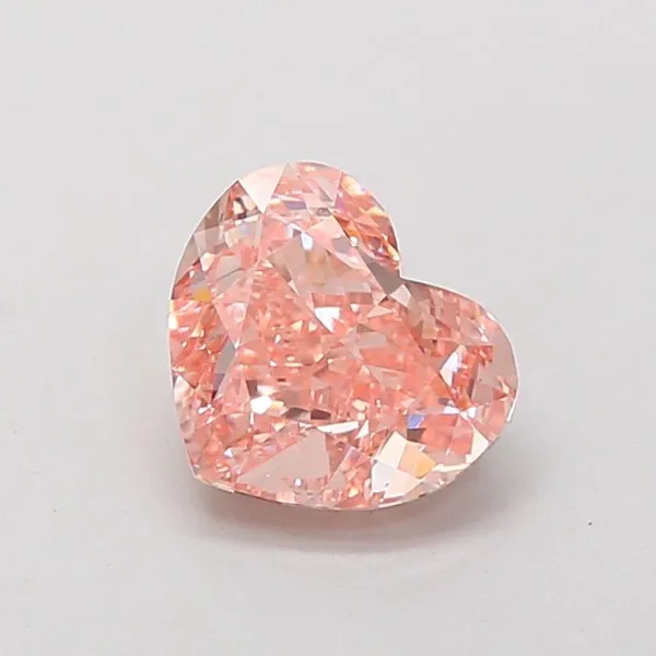 1.83ct HEART Fancy Vivid Pink VS1 Coloured Lab diamond