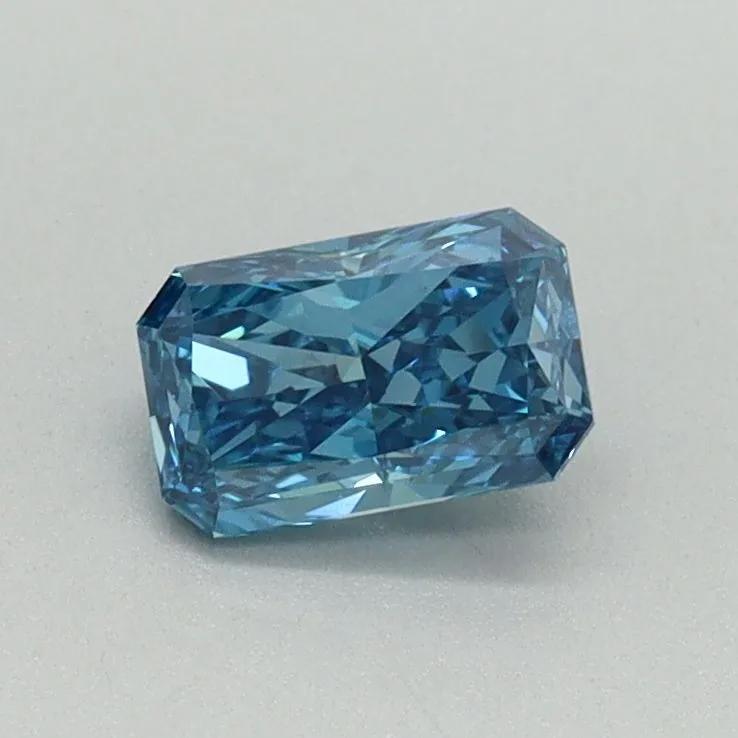 0.52ct RADIANT Fancy Vivid Blue VS1 Coloured Lab diamond