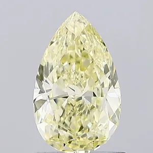 0.96ct PEAR Fancy Yellow VS1 Coloured Lab diamond