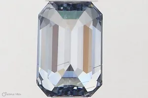 0.51ct EMERALD Fancy Vivid Blue SI1 Coloured Lab diamond