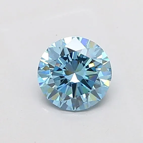 1.09ct ROUND Fancy Vivid Blue VS2 Coloured Lab diamond
