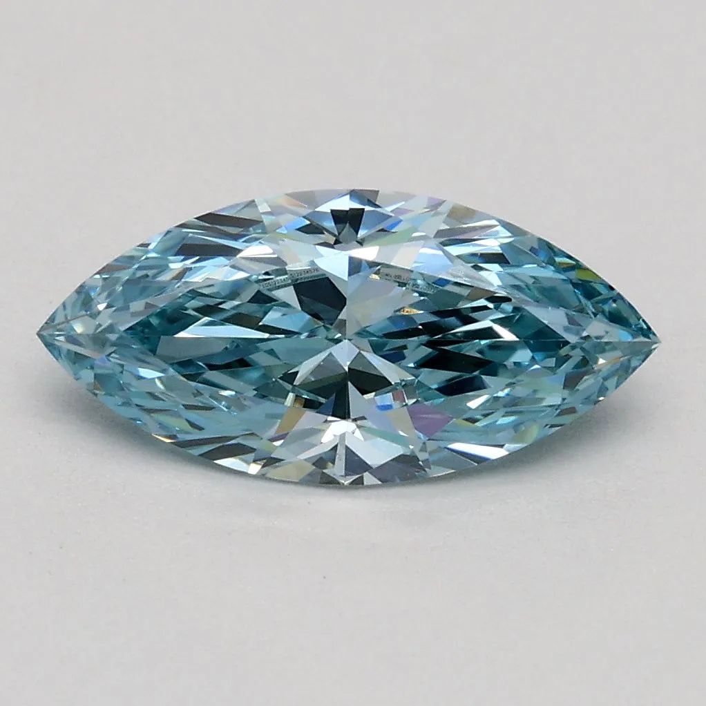 1.01ct MARQUISE Fancy Intense Blue VS1 Coloured Lab diamond