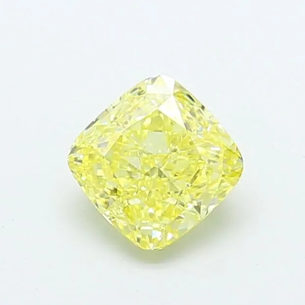 1.01ct CUSHION Fancy Intense Yellow SI1 Coloured Lab diamond