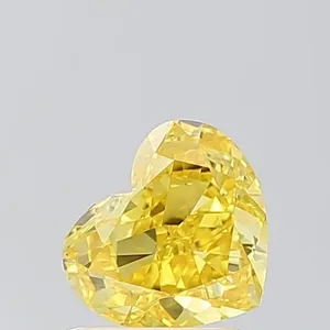 1.04ct HEART Fancy Vivid Yellow VS1 Coloured Lab diamond