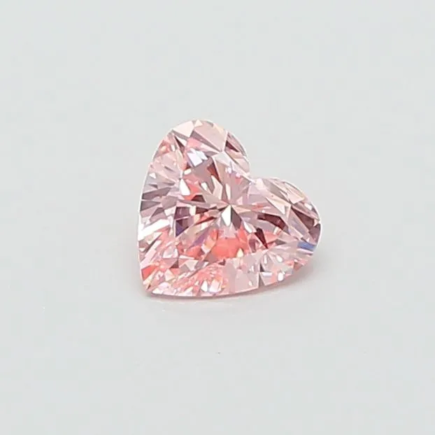 0.60ct HEART Fancy Intense Pink VVS2 Coloured Lab diamond