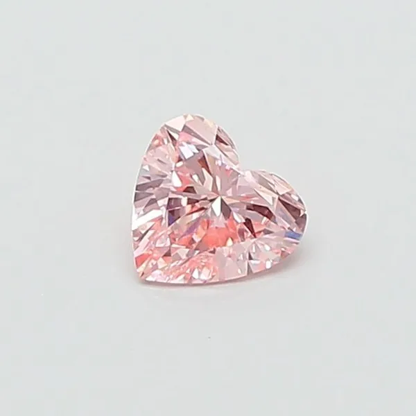 0.6ct HEART Fancy Intense Pink VVS2 Coloured Lab diamond