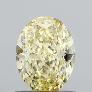 1.03ct OVAL Fancy Light Yellow VVS2 Coloured Lab diamond