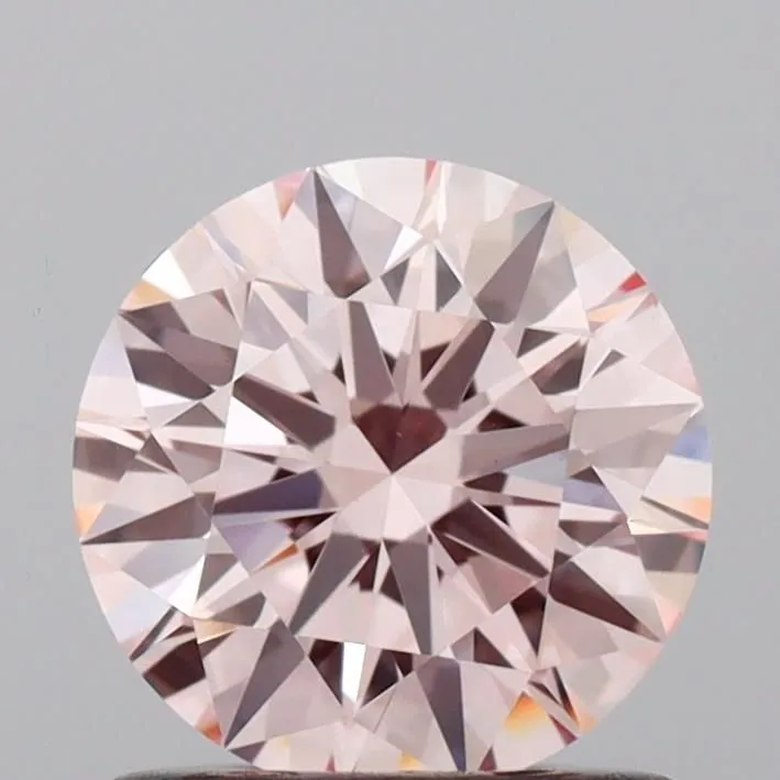 0.93ct ROUND Fancy Intense Pink VVS2 Coloured Lab diamond