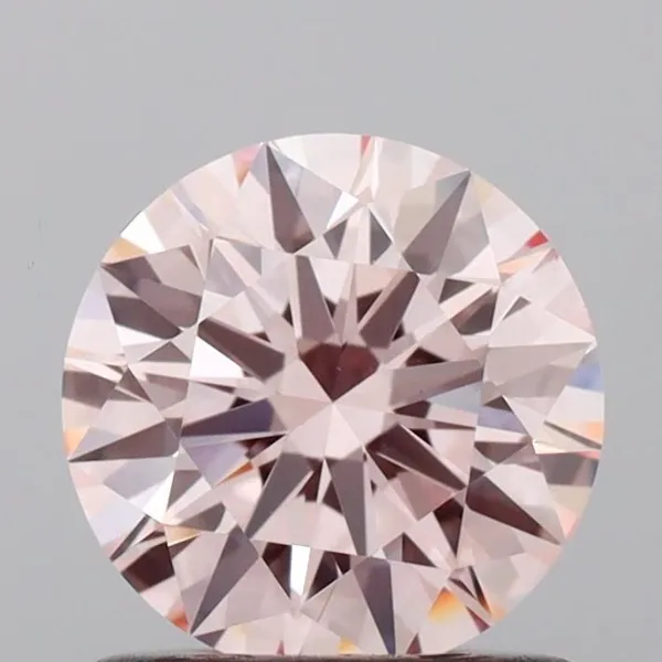 0.93ct ROUND Fancy Intense Pink VVS2 Coloured Lab diamond