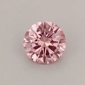 0.41ct ROUND Fancy Vivid Pink VS1 Coloured Lab diamond