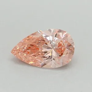 0.38ct PEAR Fancy Vivid Pink VS1 Coloured Lab diamond