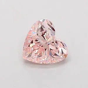 1ct HEART Fancy Pink VS1 Coloured Lab diamond