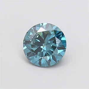 1.03ct ROUND Fancy Vivid Blue VS1 Coloured Lab diamond