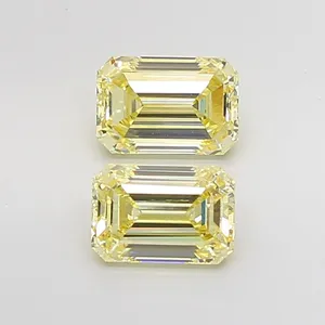 1.25ct EMERALD Fancy Yellow VS1 Coloured Lab diamond
