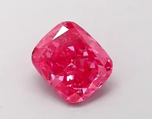 1.01ct CUSHION Fancy Vivid Pink VS2 Coloured Lab diamond