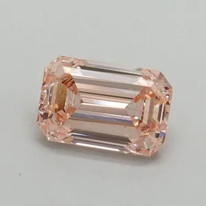 0.62ct EMERALD Fancy Intense Pink VS2 Coloured Lab diamond