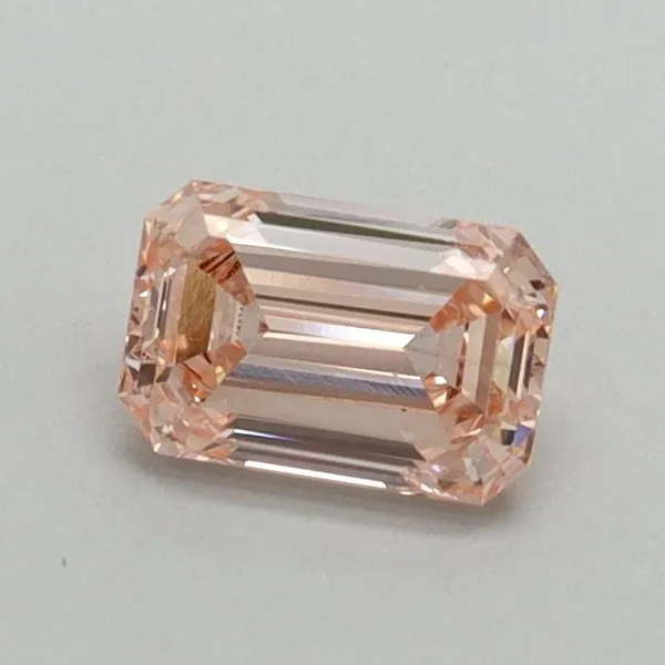 0.62ct EMERALD Fancy Intense Pink VS2 Coloured Lab diamond