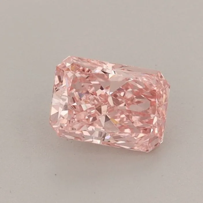 0.55ct RADIANT Fancy Vivid Pink VVS2 Coloured Lab diamond