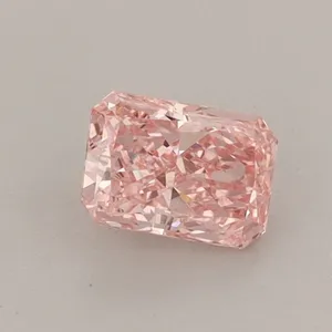 0.55ct RADIANT Fancy Vivid Pink VVS2 Coloured Lab diamond