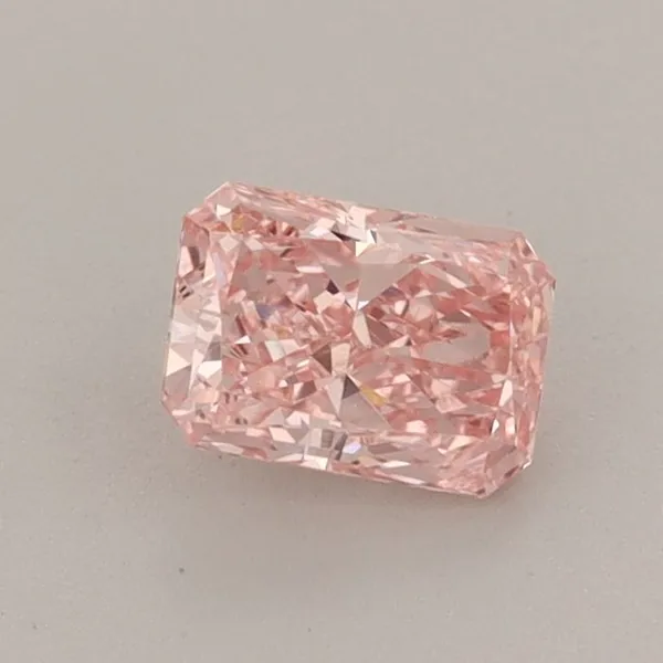 0.55ct RADIANT Fancy Vivid Pink VVS2 Coloured Lab diamond