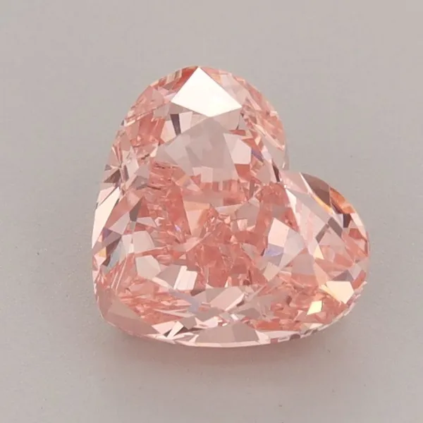 1.64ct HEART Fancy Vivid Pink VS1 Coloured Lab diamond