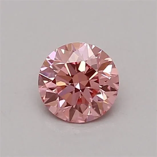 0.37ct ROUND Fancy Vivid Pink VVS2 Coloured Lab diamond