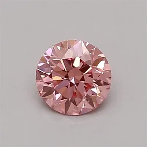 0.37ct ROUND Fancy Vivid Pink VVS2 Coloured Lab diamond