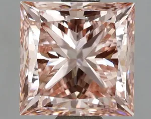 2.24ct PRINCESS Fancy Intense Pink VS1 Coloured Lab diamond