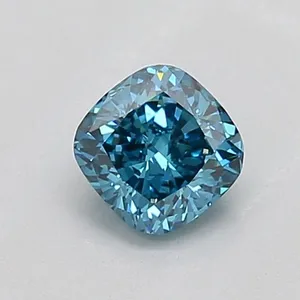 0.52ct CUSHION Fancy Vivid Blue VVS2 Coloured Lab diamond