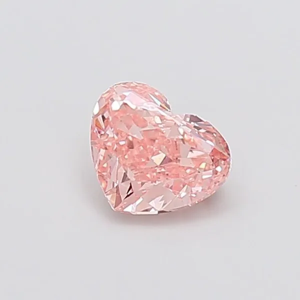 0.92ct HEART Fancy Intense Pink VS2 Coloured Lab diamond