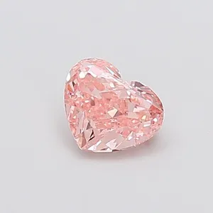 0.92ct HEART Fancy Intense Pink VS2 Coloured Lab diamond