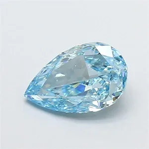 0.97ct PEAR Fancy Vivid Blue VVS2 Coloured Lab diamond