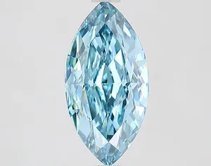 2.09ct MARQUISE Fancy Vivid Greenish Blue VVS2 Coloured Lab diamond