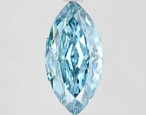 2.09ct MARQUISE Fancy Vivid Greenish Blue VVS2 Coloured Lab diamond