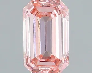 0.59ct EMERALD Fancy Intense Pink VS1 Coloured Lab diamond