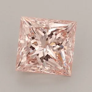 1.54ct PRINCESS Fancy Intense Pink VVS2 Coloured Lab diamond