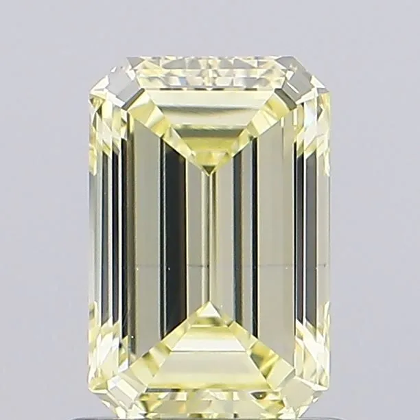 1.02ct EMERALD Fancy Light Yellow VS2 Coloured Lab diamond