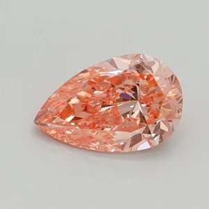 0.53ct PEAR Fancy Vivid Pink SI1 Coloured Lab diamond