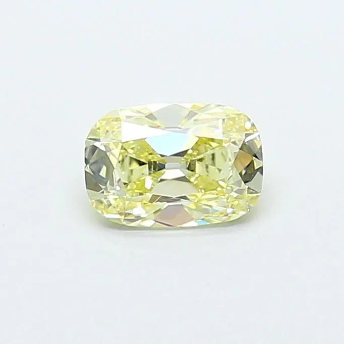 0.67ct CUSHION Fancy Light Yellow VS1 Coloured Lab diamond