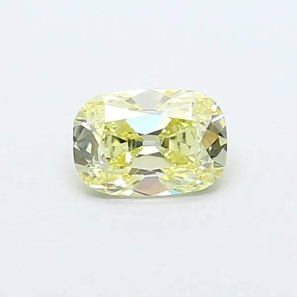 0.67ct CUSHION Fancy Light Yellow VS1 Coloured Lab diamond