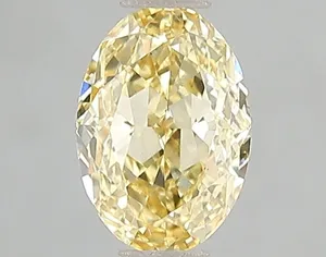 1.01ct OVAL Fancy Intense Yellow VS2 Coloured Lab diamond