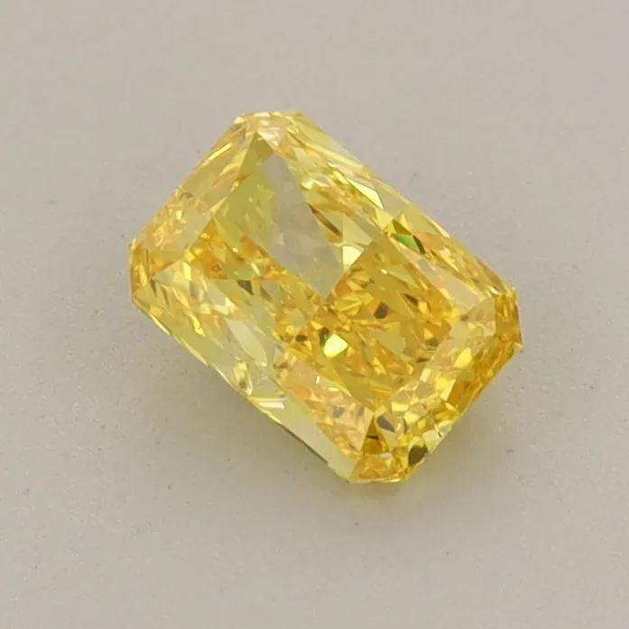 0.58ct RADIANT Fancy Vivid Yellow VS1 Coloured Lab diamond