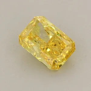 0.58ct RADIANT Fancy Vivid Yellow VS1 Coloured Lab diamond